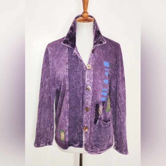 HAND PRINTED SOFT JACKET - Picture 7 of 10